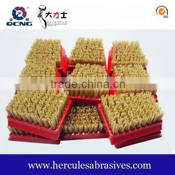 Marble frankfurt steel wire brush, steel rope brush for stone polishing