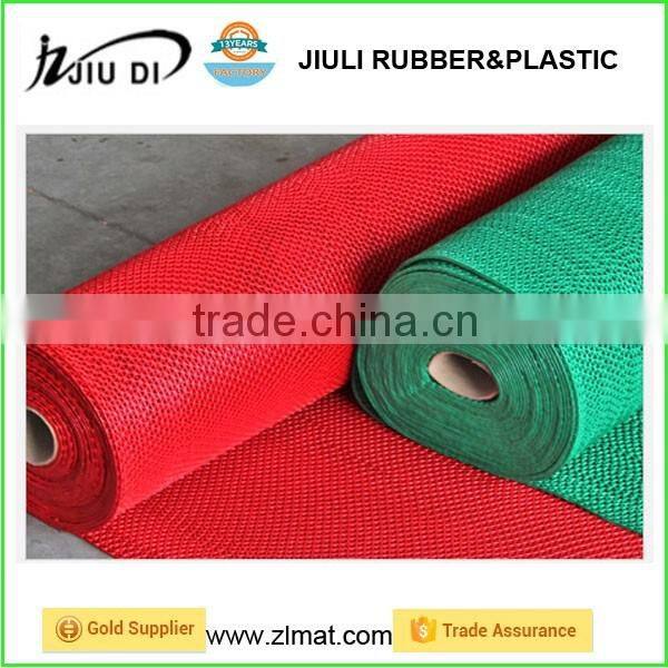 100% pure PVC waterproof s holes style anti slip mat