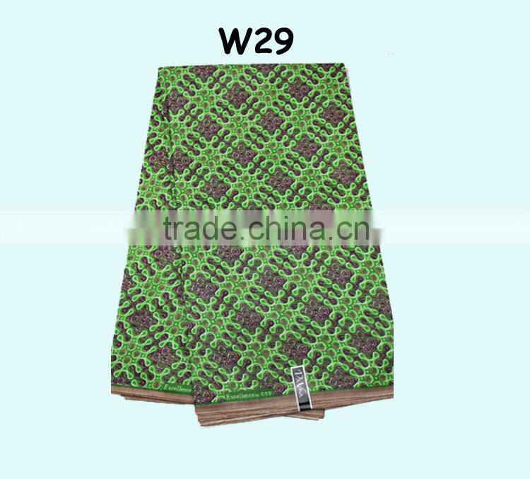 100% cotton real wax prints fabric african for women's dresses W29