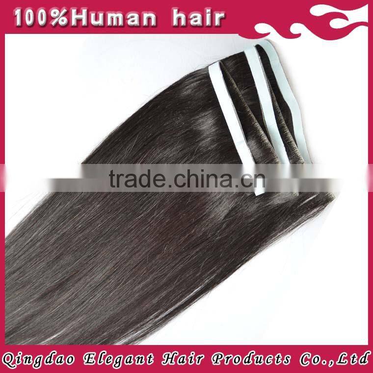 Hot selling 14-26inch soft brazilian remy human hair pu skin weft hair extensions