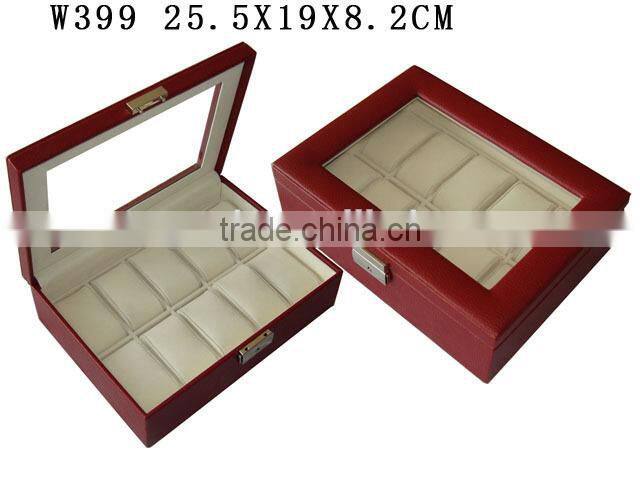 wholesale china OEM supply wooden multiple watch big jewelry box W1196