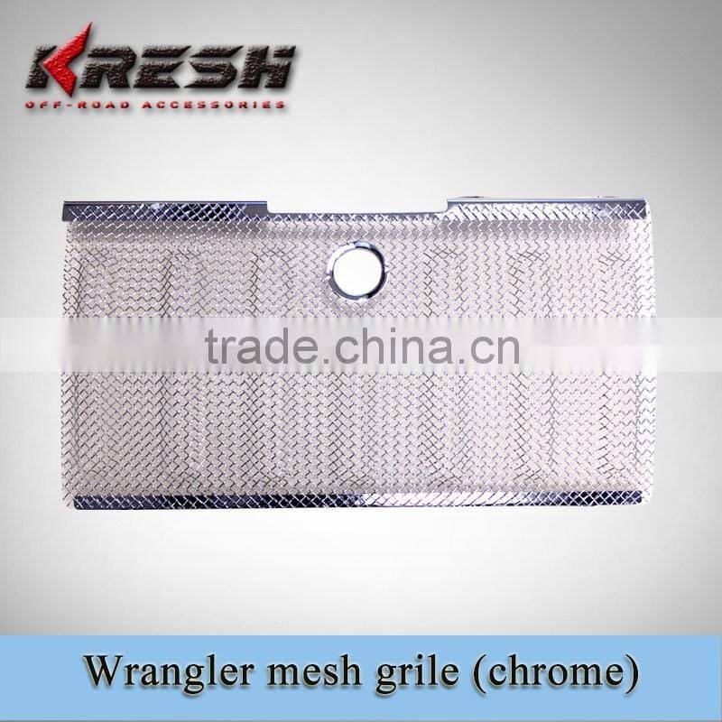 KRESH Brand made in china 4x4 SUV Car steel auto front mesh grille, wrangler fly net
