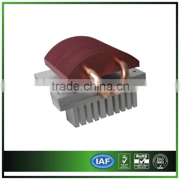 heat sink for medical devices with 2 copper heat pipes