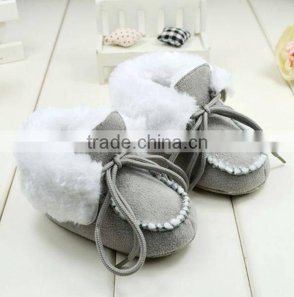 New hot baby shoes boots boots warm grey color baby Toddler shoes