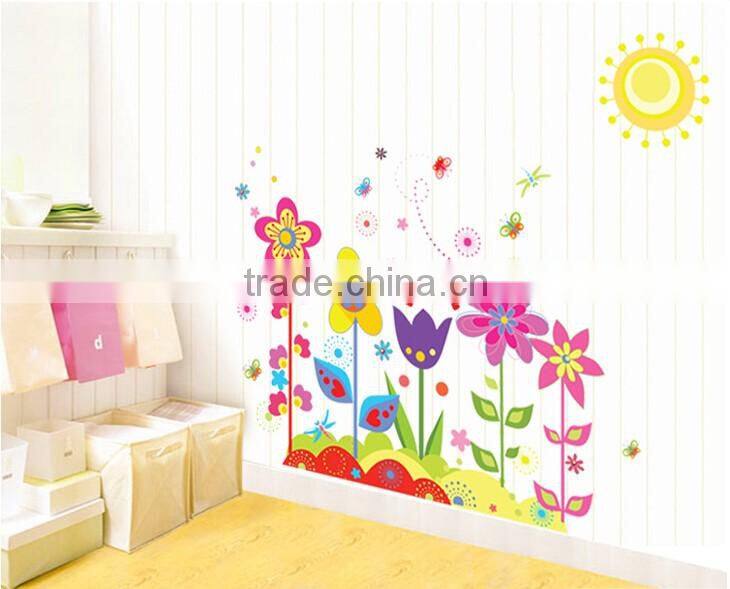Garden Flowers Baby Nursery Peel & Stick Wall Sticker Decals Flower Wall Stickers