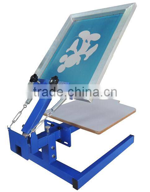 NS101 manual desk top 1 color 1 station adjustable simply silk screen printing machine for flat surface objects