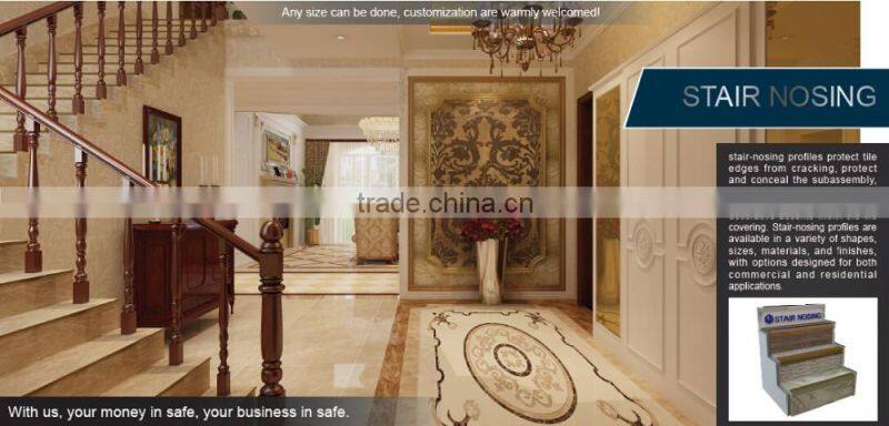 L shape aluminum floor stair nosing strips for indoor stair