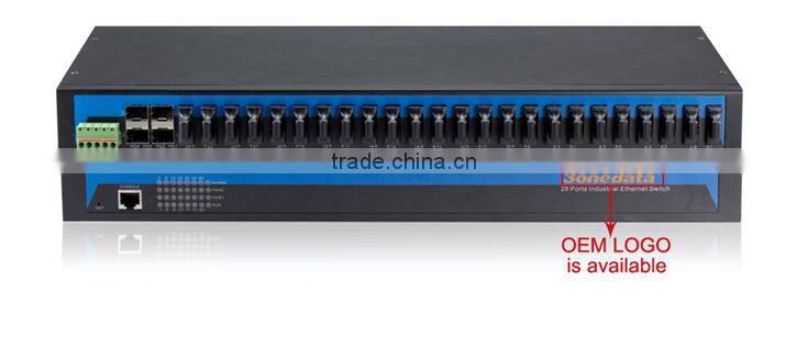 28 ports Industrial Gigabit Ethernet Fiber Switch with 4 SFP Ports