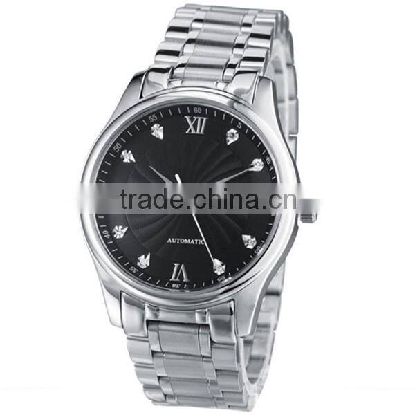 5ATM water resistant men's luxury wrist watch, stainless steel auto watches for men