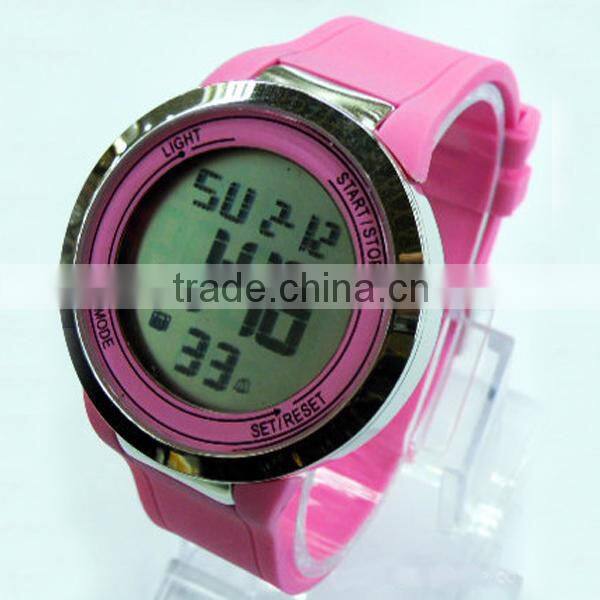 New arrival leather band red touch led light up watches