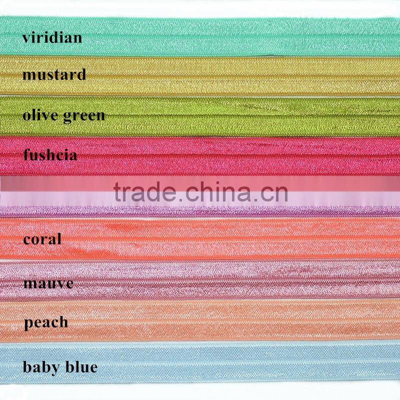 Wholesale kids Christmas decorative 12cm sequin fabric hair bow elastic head wraps
