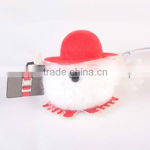 hot sell promotional gift plush Pom pom wuppie toy with ribbon