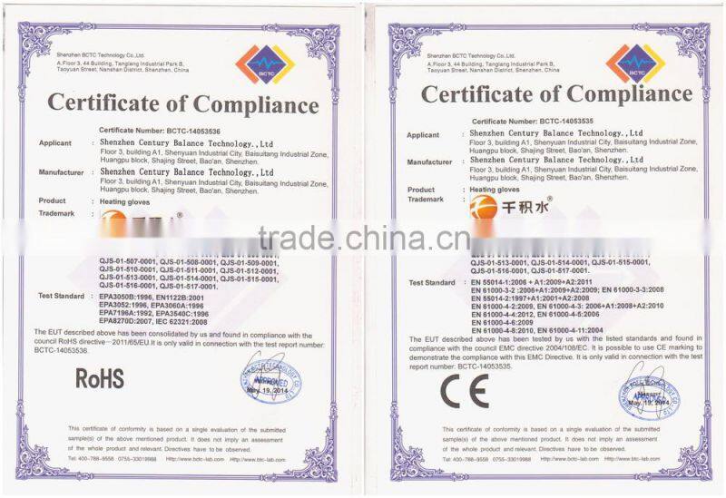 lithium battery heated gloves with CE Certification