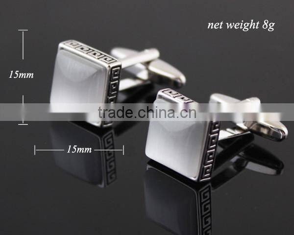 Blue Crystal Cuff Links