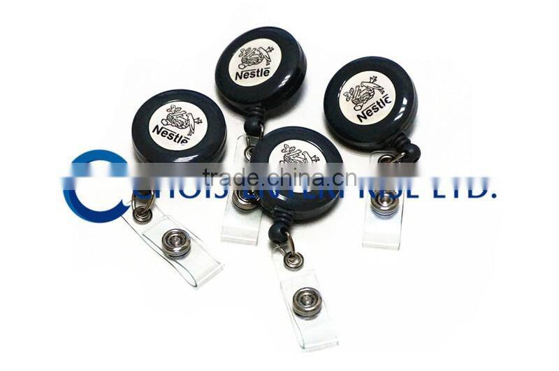 Custom Single Side Logo Retractable Badge Reel, High Quality
