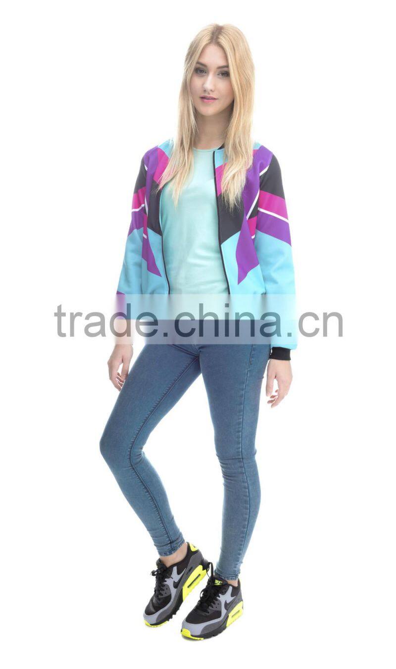 wholesale t shirt polyester custom printed sport jacket with high quality