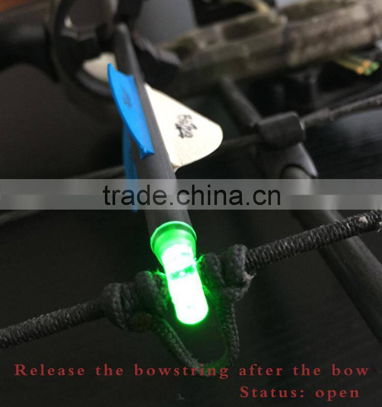 2015 LED Lighted Arrow Nock 6.2-6.3mm Bowstring Activated on-off switch
