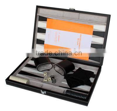 18'' leather backgammon board
