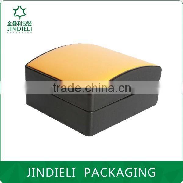 fashion arc yellow and black leather jewelry box