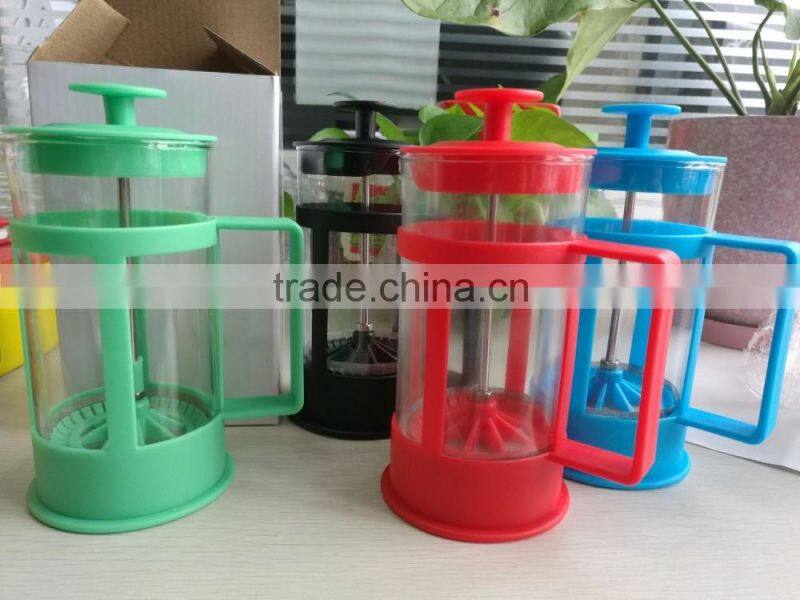 PP Frame Borosilicate glass french press plunger/Coffee maker