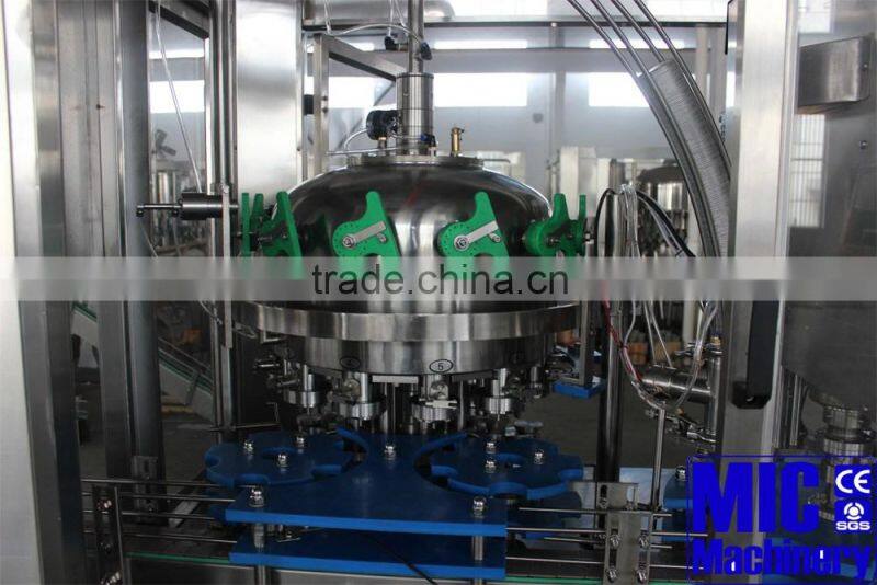 MIC-12-12-1 Machinery beer machine cans drinks filling and capping machine carbonated soft drinks production line