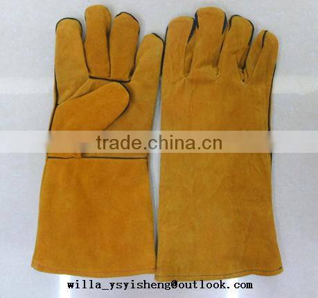 Wholesale welding safety work glove from Shandong factory