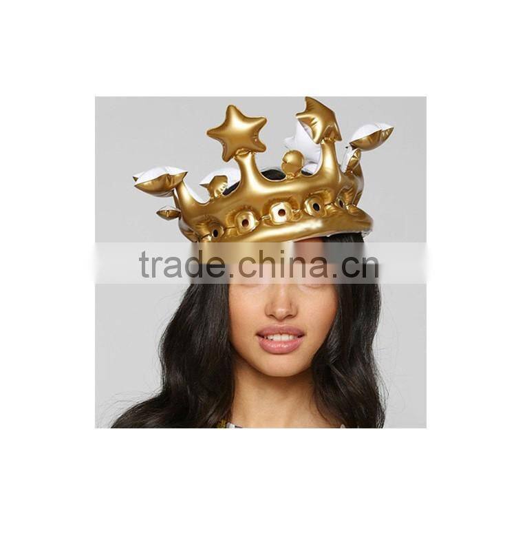 Party Promotions Gold Inflatable Crown