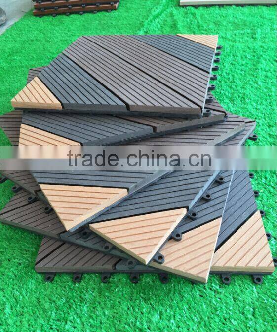 DIY style anti-uv wood composite decking for indoor terrace place