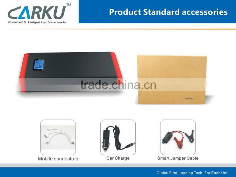 8000mAh Mini LiCo battery jump starter with LCD screen for 3000cc gasoline car