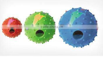 Colorful Dog Rubber Hollow Ball Toy