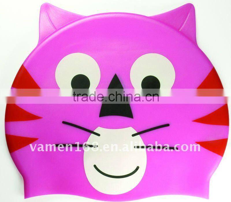 Factory Price Canada Flag Rubber Baby Cartoon Swim Cap