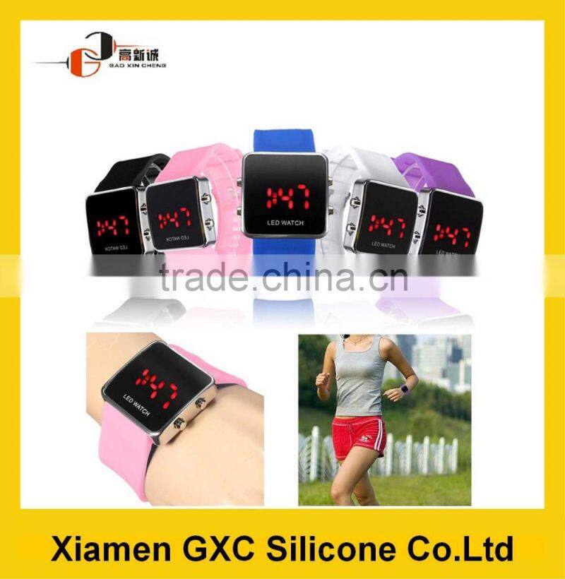 Silicone as customize watch touch led watch
