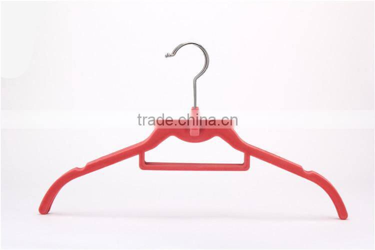 Standby Colored Clothes Hangers Velvet Flocking Non- Slip Shirt Hanger