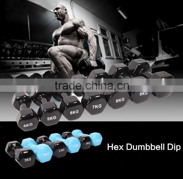high quality gym exercises crossfit PU dumbbell with Chinese manufacturers