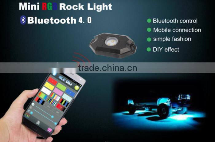 Newest best 9w led rock light RGB truck light 6000k offroad led road light for UTV