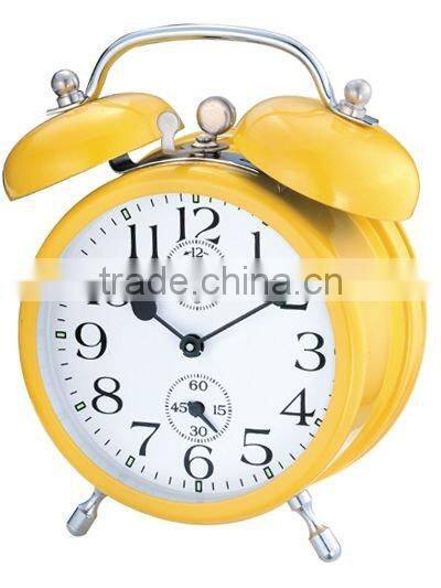 3.5 inch metal case mechanical alarm clock