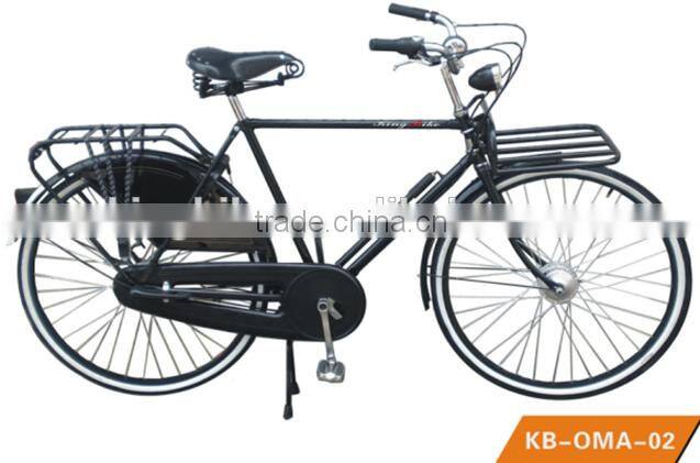 Single speed coaster brake lady city bike dutch city bicycle with leather saddle