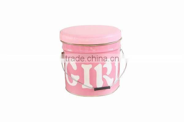 Custom made New product colorful metal stroage bucket stools