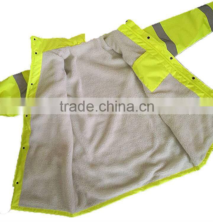High visibility EN20471 safety lamb fleece jacket