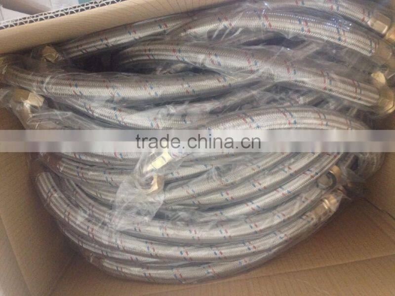 Ant-vibration stainless steel flexible hose with brass fittings