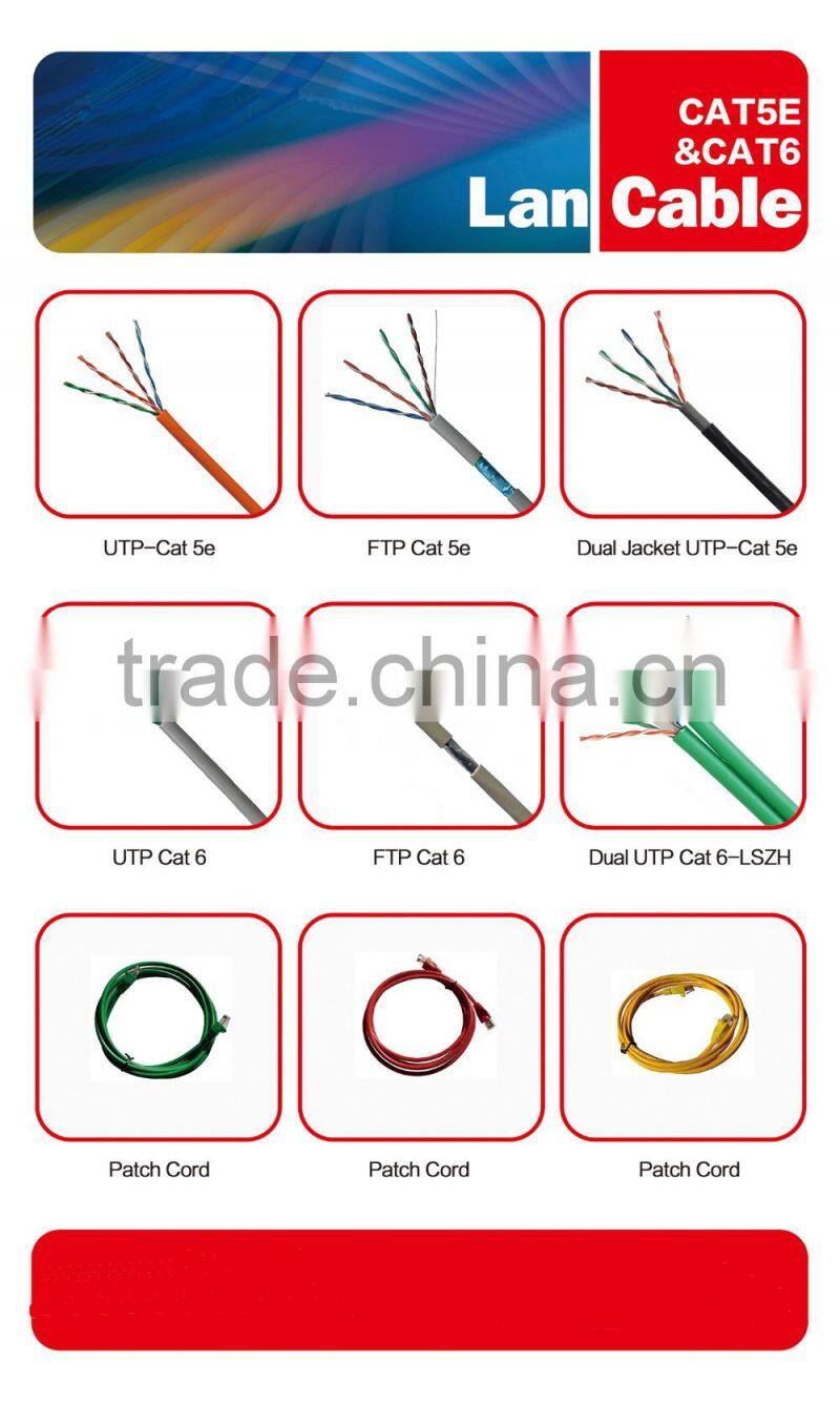 Frankever best price 4 pairs twisted FTP CAT6 indoor Lan cable