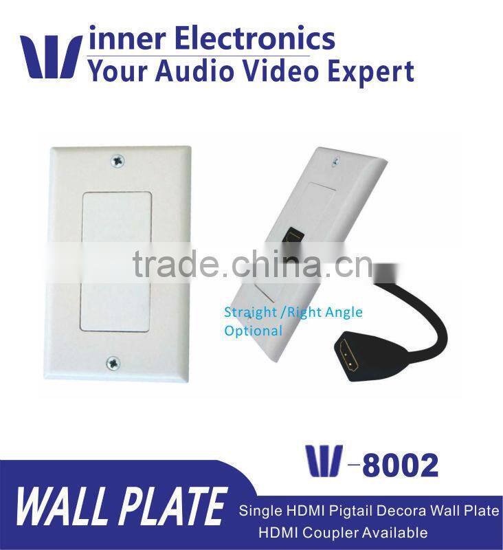 White by Steren ,Standard HDMI Pigtail Wall Plate