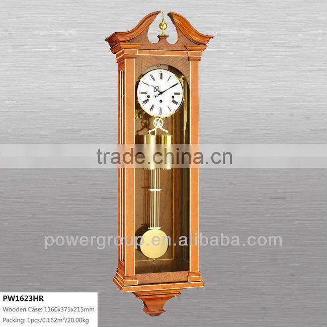 Wall pendulum clocks for sale Wooden case Gloden pendulum CE/FCC/ISO standrad PW1623HR