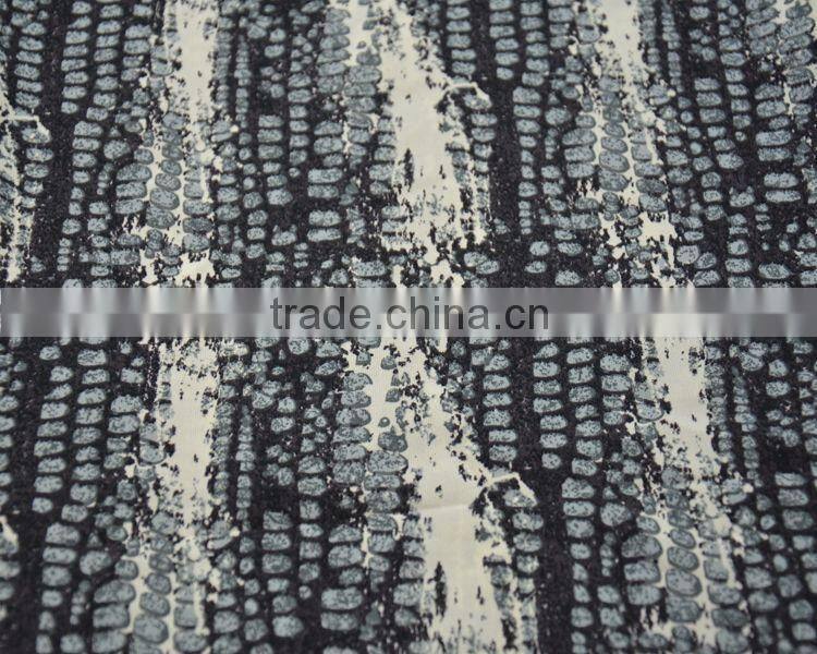Jiufan 2015 Hot Sale Competitive Price Textile Printed Wool Peach 100% Polyester Woven Fabric
