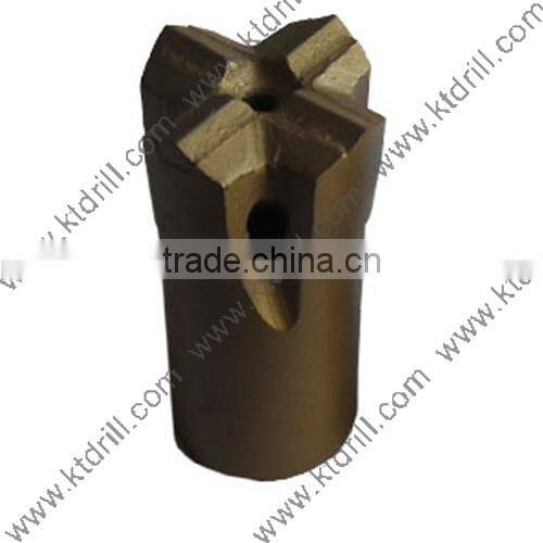 threaded type cross rock drilling bits KT R38