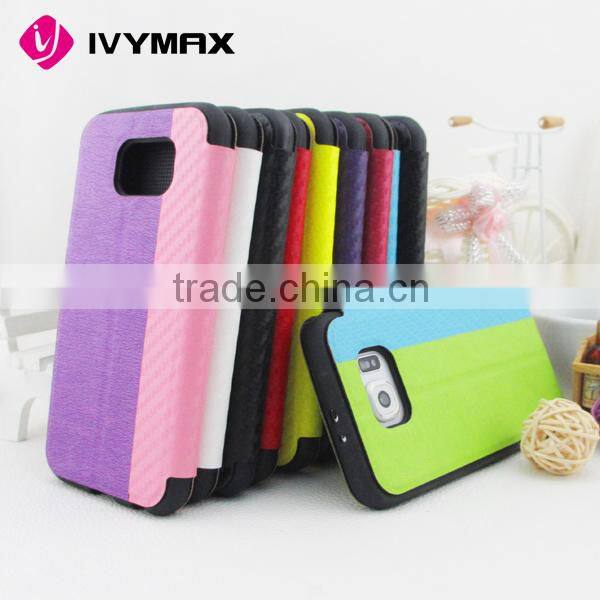 Colorful mobilephone case for samsung galaxy s6 new wallet leather case