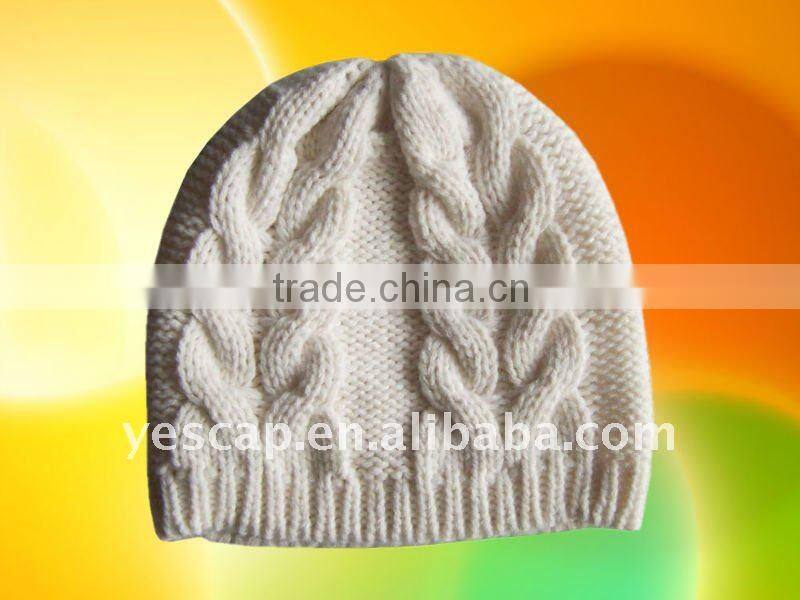 boy's knitted beanie hat with embroidery