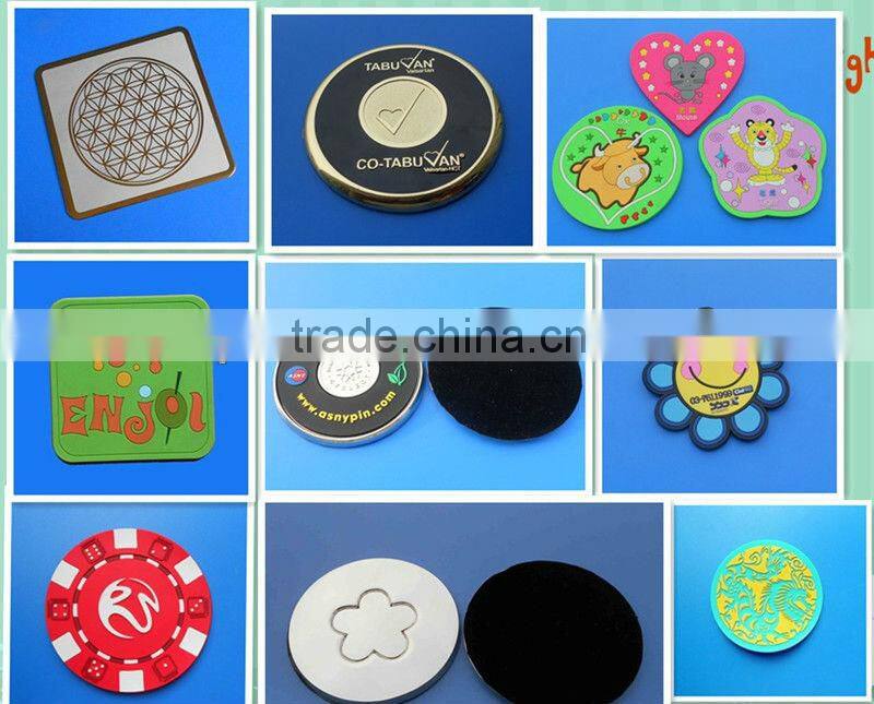 130mm rose gold embossed zinc alloy cup mat metal coaster