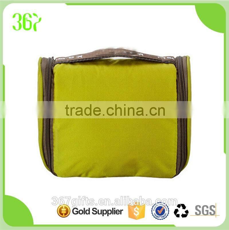 Big Capacity Travel Foldable Nylon Hanging Toilet Bag with Mesh Pocket