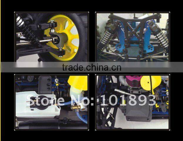 1/8th rc gas powered car 4wd